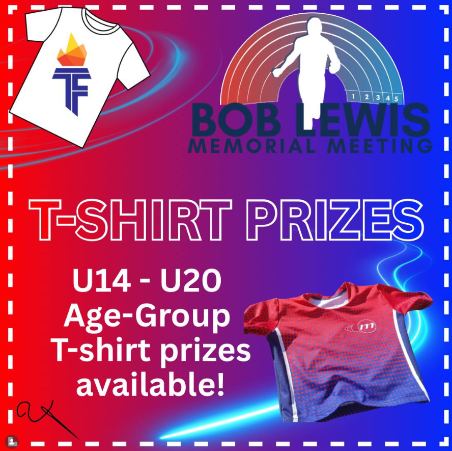 Bob Lewis Memorial Meeting: T-Shirt Prizes for U14–U20