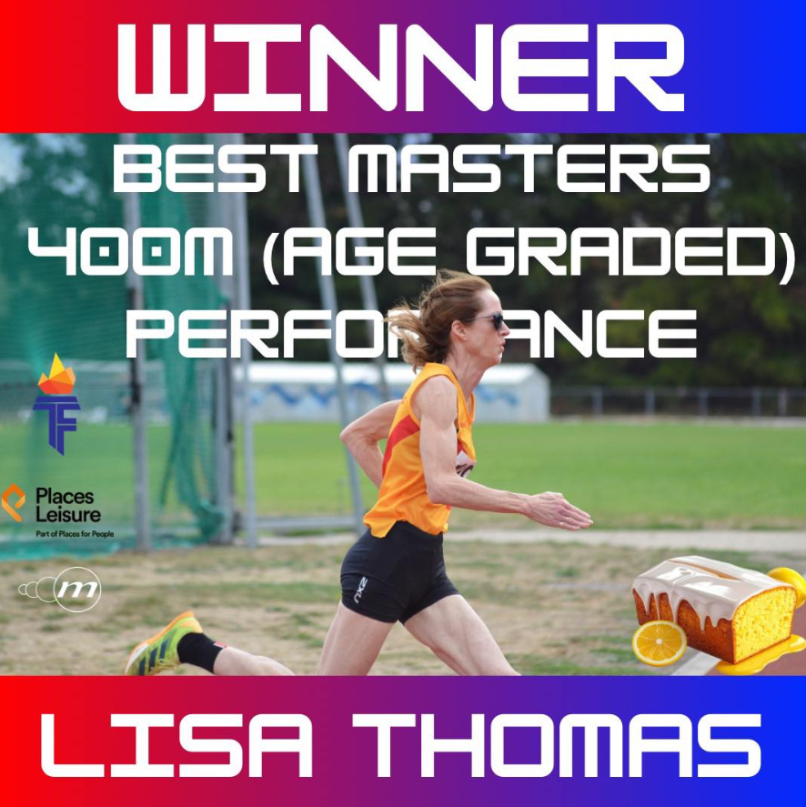 Lisa Thomas Wins Best Masters 400m